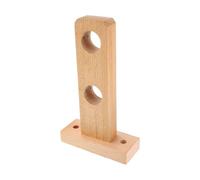 Housoutil Support de Tringle à Rideau Bois Massif 3 CM, Double Trou Carré, Montage Simple, Adapté pour Rideaux de Bain, Salle de Bain et Chambre