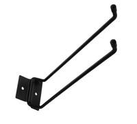 Housoutil Support Mural Pliable en Fer Noir pour Outils de Jardin et Râteaux, Organisateur Robuste Crochet Rabattable, pour Aménagement Professionnel et Rangement
