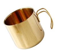 Housoutil Tasse à Café en Acier Inoxydable à Double Paroi avec Poignée, Mug Isotherme Simple et Élégant pour Maison et Bureau, 1pc, Design Moderne