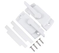 Housoutil Verrous en Croissant pour Fenêtres Coulissantes et Portes en Alliage de Zinc Blanc, 2 Sets, Sécurité Supplémentaire à Domicile, Prévention du Levage