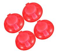 Housse Anti-poussière pour Détecteur de Fumée en Plastique Rouge 4 Pièces
