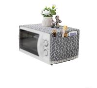 Housse anti-poussière pour four à micro-ondes, avec poche de rangement latérale, protection imperméable et décoration de cuisine, pour protéger le micro-ondes contre les dommages environnementaux