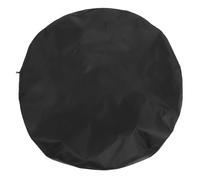 Housse Barbecue Rond en Tissu Oxford Noir, Réutilisable et Pliable | Résistante aux Intempéries, Design Élégant, pour Table de Brasero Extérieur, Usage Jardin et Terrasse