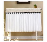 Housse Cache-Radiateur Chenille & Voile Anti-suie, Volants Dentelle Velcro | Protège Mur & Décoration, Cache Tuyaux Moches, Pour Radiateurs Anciens en Fonte, Chaleur Sûre(Beige,L 160cm/5.25ft)