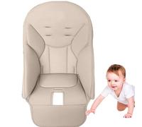 Housse Chaise Haute pour Bébé Coussin en Cuir pour Chaise Salle À Manger Coussin De Chaise Haute Respirant Multifonctionnelle Housse Siège Souple pour Siesta Zero3, Peg Perego (Beige)