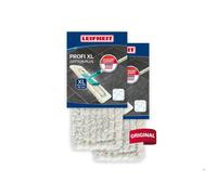 Leifheit Lot de 2 Housses Profi XL Coton Plus, Housse de Rechange en Coton pour Balai à Plat Profi XL, Housse nettoyante et absorbante pour Balai serpillère, pour Le carrelage et Les sols en Pierre