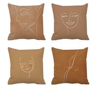 Housse Coussin 40x40 Terre cuite Coussin Exterieur Impermeable Brun Avec Fermeture à GlissièRe Invisible DéCoratifs Canape Taie Oreiller pour Chambre Canape Balcon Terrasse Patio Jardin Decor，k-698