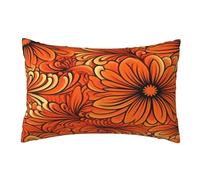 Housse Coussin 40x60 cm Housses de Coussin Automne Lot de 2, Orange Coussin Canapé Housse Coussin Canape Decoration, Taies D'oreillers Doux Coussins Décoratifs, Maison Lit Deco Chambre Cadeaux,P526