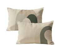 Housse Coussin 40x80 Vert sauge Simplicité Motif Housse Coussin Lot de 2 Rectangulaire Velours Decoration Taie d'oreiller avec Fermeture éClair Invisible, Canapé Chambre Taie d'oreiller L-191