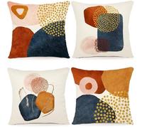 Housse Coussin 45x45 Lot de 4 Coussins Décoratifs Motif Géométrique Lot de Coussin
