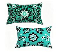 Housse Coussin 50x60 cm Lot de 2 Lac Bleu Housse De Coussin 50 x 60 cm Gros Coussin De Canapé Fleur Décoration Taie Oreiller Lin pour Decoration Chambre, Printemps été Cadeaux pour Femme K-T674OX