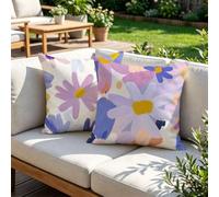 Housse Coussin 55x55 Abstrait Coussins de Jardin Lin Lot de 2, u-206