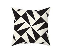 Housse Coussin 60x60 Triangle Noir Housse de Coussin 60x60 Lin Taie Oreiller Respirable Taie d'oreiller avec Fermeture Éclair Protège Oreiller Lavable Coussins Décoratifs Lot de 1