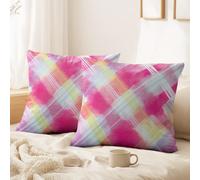 Housse Coussin Doux, Onirique, Apaisant Cadeaux intérieur Nuages, Ciel, Étoiles filantes Doux Décoratif Taie d'oreiller pour Canapé, Salon, Chambre, 40 x 40 CM