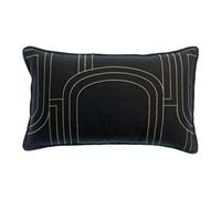 Housse coussin Vivaraise Jaden Noir 30x50 cm