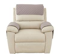 Housse D'accoudoir De Canapé, Housse D'appui-tête pour Housse De Bras De Fauteuil Inclinable, Housse De Fauteuil Antidérapante Matelassée, Lavable Protege de Meubles (Gris clair,1 personne - 3 pièces)
