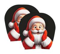 Housse D'appui-Tête Auto Noël 2 Pièces Protège-Sièges Fête | Housses décoratives appui-tête Noël Berlines Camions Monospaces SUV Camping-Cars Conducteurs Hommes UN