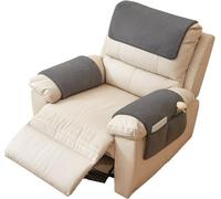 Housse D'appui-Tête D'accoudoir pour Accoudoir Canapé Couverture de Protection Fauteuil Relax Inclinable Noel 2 3 1 Places, Chien Chat, Imperméable Antidérapant, Angle Cuir avec Oreilles 01(1973,1 Sea