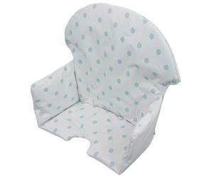 Housse d'assise point bleu chaise haute