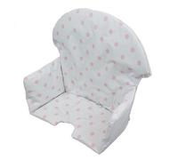 Housse d'assise point rose chaise haute