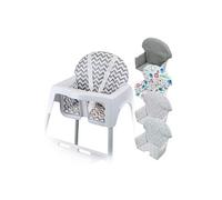 Housse d'assise pour chaise haute bébé enfant gamme Délice - Zig zag gris