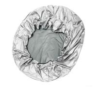 Housse de baignoire ronde en tissu Oxford argenté anti-UV et résistant aux intempéries 160 x 90 cm (190 x 30 cm)