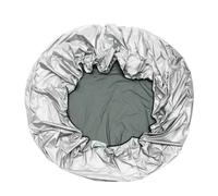 Housse de baignoire ronde imperméable en tissu Oxford argenté | Cette housse imperméable en tissu Oxford protège votre spa rond de la poussière et des UV.