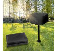 Housse de barbecue imperméable et résistante pour barbecue rectangulaire style parc avec coutures scellées pour protection contre la pluie et l'humidité (420 D 45 x 45 x 28 cm)