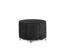 Housse de barbecue imperméable pour petite table ronde avec revêtement | Tissu Oxford 210D, coutures résistantes aux déchirures, tissu résistant au vieillissement, couleur noire résistante