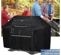 Housse de barbecue noire 132 x 66 x 109 cm, imperméable, robuste, résistante aux UV