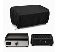 Housse de Barbecue pour DOMO | DO8309TP | 55 × 30 × 8 cm, Housse pour Barbecue Électrique et Plancha, Housse Petit Grill avec Cordon de Serrage, Noir