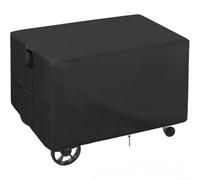 Housse de barbecue robuste 600D pour Traeger Flatrock, protection extérieure imperméable avec bande élastique et poignées, noir, 130 x 63 x 78 cm