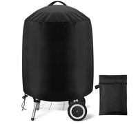 Housse de Barbecue Ronde, Bâche de Protection Résistante de 420D Oxford BBQ à Gaz, Imperméable, Coupe-Vent, Anti-UV, 71 x 68 cm