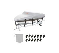 VEVOR Housse de Bateau Imperméable Bâche de Bateau 518-579 cm de Long 243 cm Large Couverture de Protection pour Bateau à Coque V en Oxford 600D Anti-UV avec Sac Amarrage Remorquage de Vedette Yacht