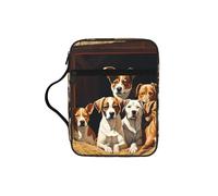 Housse de bible imprimée animaux de la ferme pour femmes et filles, avec poignée pour Bible de taille standard