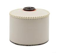 Housse de bouteille de gaz en cuir synthétique - Housse rétro pour bouteille de gaz pour protéger contre les rayures - Idéal pour le camping et les barbecues - Noir 12,8 x 10,8 cm (court beige 230 ml)