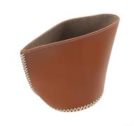 Housse de bouteille de gaz en cuir synthétique - Housse rétro pour bouteille de gaz pour protéger contre les rayures - Idéal pour le camping et les barbecues - Noir 12,8 x 10,8 cm (long marron 450 ml)