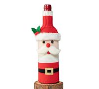 Housse de bouteille de vin de Noël, sacs de bouteille de vin de Noël - Housse décorative réutilisable en forme d'élan Père Noël en peluche pour la protection des bouteilles en verre