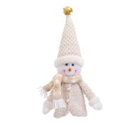 Housse de bouteille de vin de vacances, motif de Noël, housse en polyester et coton PP, décoration de bouteille de champagne, 18 x 6 x 39 cm, décoration de table, Modèle bonhomme de neige