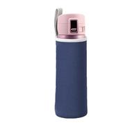 Housse de bouteille d'eau - Manchon de protection pour bouteilles en verre, support de boisson isolé, enveloppe en caoutchouc mousse élasthanne, accessoire pour récipient de boisson pour marche, cours