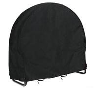 Housse de brasero étanche de 101,6 cm avec fermeture éclair - Tissu Oxford 210D robuste pour support de bois de cheminée, rond, jardin, terrasse, noir