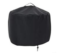 Housse de brasero robuste en tissu Oxford 420D coupe-vent avec cordon de serrage pour table de feu de camp Noir 61 x 69 cm (420D : 92 x 51 cm)
