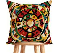 Housse De Canapé 45x45 cm Coussin Canape Couleur Coussin Decoratif Lin Impression Recto Verso avec Fermeture éclair Invisible BohêMe 7-N8AG5