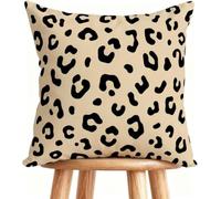Housse De Canapé 55x55 cm Coussin Canape Jaune Coussin Decoratif Lin avec Fermeture éclair Invisible Imprimé LéOpard 1-9136D