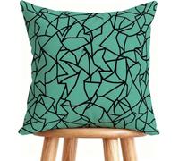 Housse De Canapé 65x65 cm Coussin Canape Lac Bleu Coussin Decoratif Lin Impression Recto Verso avec Fermeture éclair Invisible Paysage X-N784P