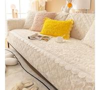 Housse de canapé antidérapante en peluche épaisse pour canapé sectionnel et accoudoirs, protection de meubles douce et chaude pour chiens et chats (90 x 180 cm)