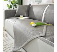 Housse De Canapé Antidérapante, Protection Dété pour Canapé Dangle Adaptée Aux Animaux De Compagnie, Housse De Meuble Durable, élégante Et Facile à Nettoyer. Grey 80x100cm
