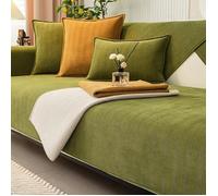 Housse de canapé - AUTREMENT - Chevron Chenille - Vert - 70cm x 90cm - Lavable en machine