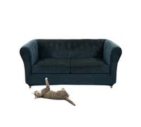 Housse de canapé Chesterfield en velours extensible avec coussins de siège, chaise courbée, fauteuil, style vintage, 3 places
