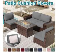 Housse de canapé de Patio en Jacquard gaufré, imperméable, polaire, coussin de siège, décoration de jardin de maison, étui de canapé élastique Beige white